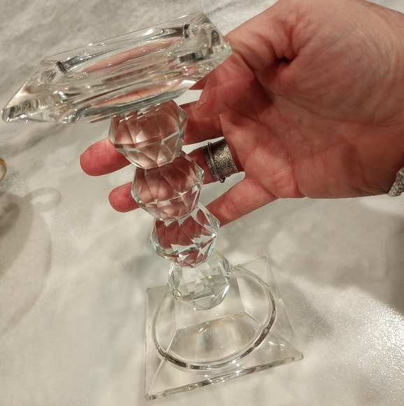 Lead Crystal Candle Pedistal - Picture 7 of 7